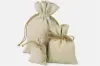 5W x 7L, Linen Pouches With Hemp Drawstring